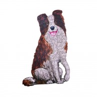Fa forma puzzle kutya A4 méretben, színes magic puzzle