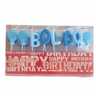 Születésnapi forma gyertya Boldog Születésnapot gyertyákkal kék