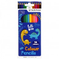 Dinós színesceruza készlet - 12 darabos - Starpak