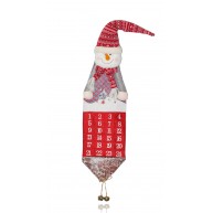 Adventi naptár dekoráció hóemberes 95cm