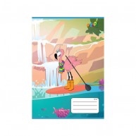 Cool by Victoria 2. osztályos vonalas füzet - 16-32 - szörföző flamingó